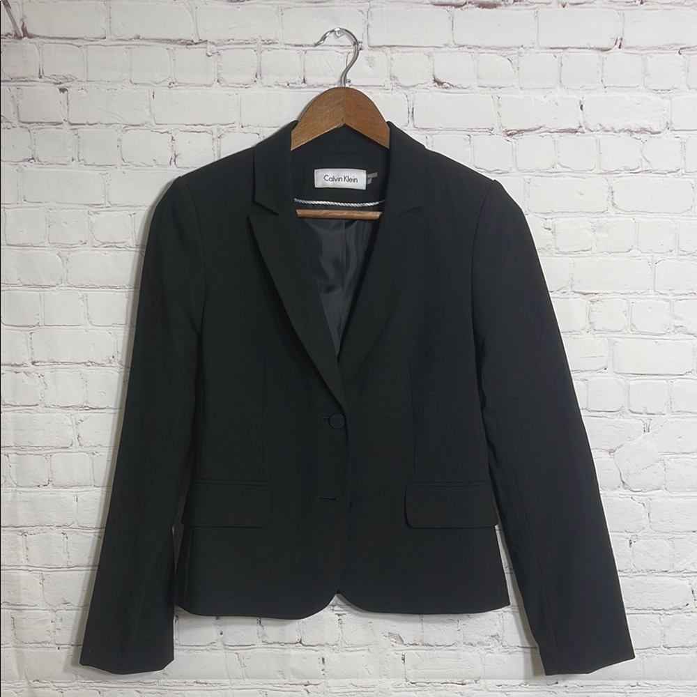Calvin Klein Black Blazer Tailored Suit Jacket